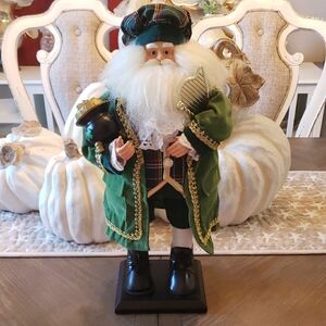 Irish Holiday Santa Figurine